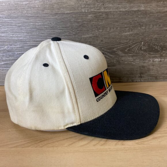 Vintage CMT Country Music Television Hat Cap Snapback White Cream - Picture 6 of 9